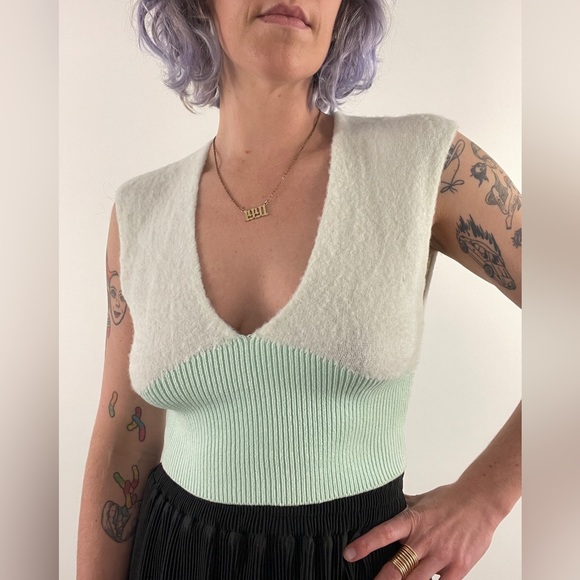 Sleeveless, Free People Mint Green Top - Picture 6 of 6
